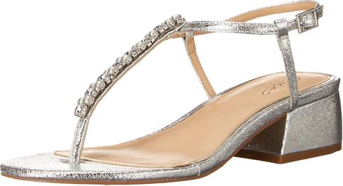 Jewel Badgley Mischka Dasha Block Heel Thong Sandals in Saudi Arabia