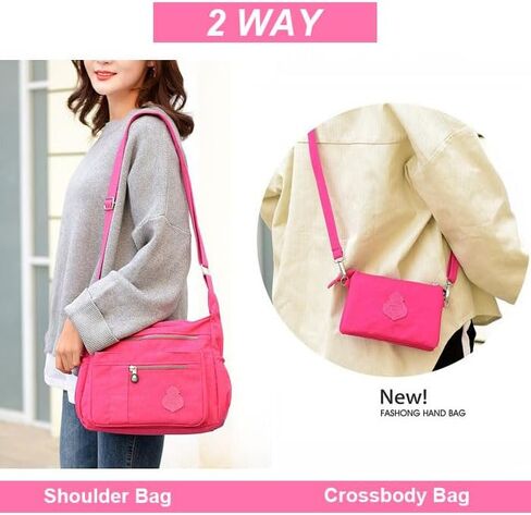 Crossbody Bag for Women Nylon Waterproof Shoulder Handbags Purse Messenger Bag Ladies Travel Bag Pocketbooks in Saudi Arabia