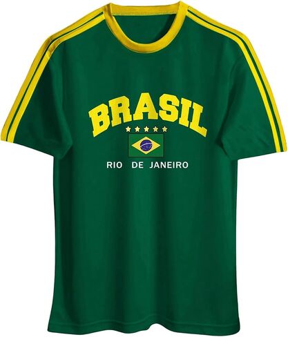 WDIRARA Men's Letter Graphic Sport Jersey Shirt Short Sleeve Round Neck Ringer Tee Shirts in Saudi Arabia