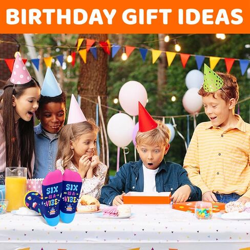 HAPPYPOP 7th Birthday Gifts Ideas Socks - Gifts for Girls Boys Age 7, Presents for 7 Year Olds, Seven Year Old Gifts for Kids in Kuwait