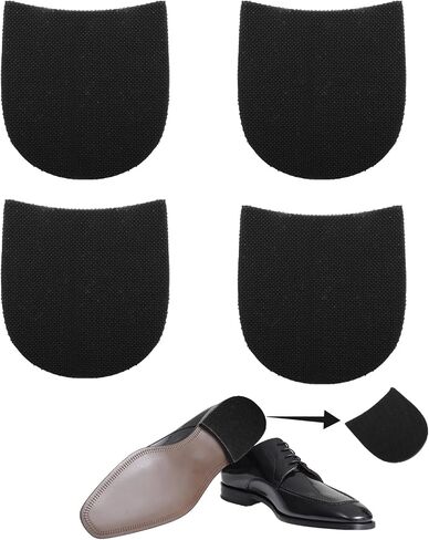 Shoe Sole Protectors, 2 Pairs Shoe Repair Replacement Kit Self Adhesive Shoe Heel Pads Non-Slip Sole Protectors Heel Shoe Grip Grips Sticker for Shoe (Black) in Saudi Arabia