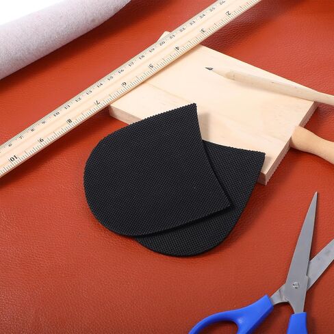 Shoe Sole Protectors, 2 Pairs Shoe Repair Replacement Kit Self Adhesive Shoe Heel Pads Non-Slip Sole Protectors Heel Shoe Grip Grips Sticker for Shoe (Black) in Saudi Arabia