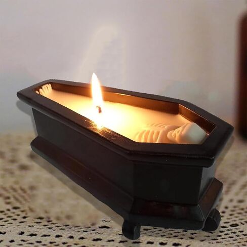 Skeleton Candle,Halloween Decorations Indoor, Gothic Vintage Fall Home Decor,Decorative Skull Present, Halloween Candles Gag Birthday White Elephant Gifts for Women Men Friends in Saudi Arabia