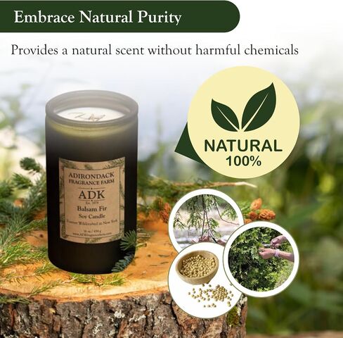 ADK Balsam & Fir Scented Candle, 4.5 Oz Natural Aromatherapy Candle for Home Decor & Kitchen Décor, Relaxing Plant-Based Wax Candles Perfect for Gift Giving in Saudi Arabia