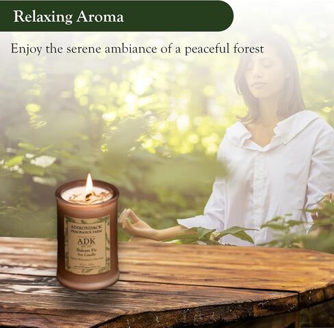ADK Balsam & Fir Scented Candle, 4.5 Oz Natural Aromatherapy Candle for Home Decor & Kitchen Décor, Relaxing Plant-Based Wax Candles Perfect for Gift Giving in Saudi Arabia