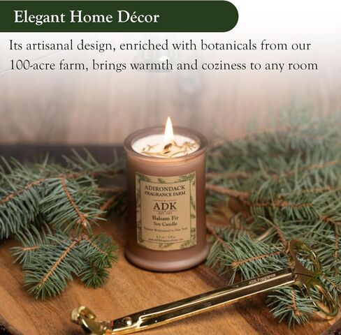 ADK Balsam & Fir Scented Candle, 4.5 Oz Natural Aromatherapy Candle for Home Decor & Kitchen Décor, Relaxing Plant-Based Wax Candles Perfect for Gift Giving in Saudi Arabia