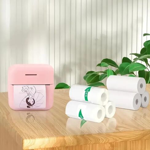 10 Rolls Mini Printer Paper, 57x25mm Thermal Sticker Paper, Self-adhesive, Mini Thermal Printer Paper, Mini Photo Printer Labels, for Texts, Notes, Journal Photo in Saudi Arabia