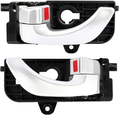 ECCPP Door Handles Interior Inside Inner Front Driver Passenger Side for 2005-2008 for Hyundai Sonata Silver(2PCS) in Saudi Arabia