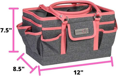 Everything Mary Black Floral Deluxe Store and Tote - Storage Art Caddy for Sewing & Scrapbooking - Craft Bag Organizer w/Handle for Supplies & Tools Organization for School, Medical, Office in Kuwait