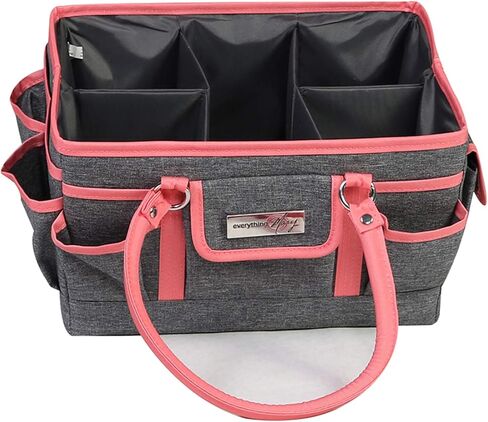 Everything Mary Black Floral Deluxe Store and Tote - Storage Art Caddy for Sewing & Scrapbooking - Craft Bag Organizer w/Handle for Supplies & Tools Organization for School, Medical, Office in Kuwait