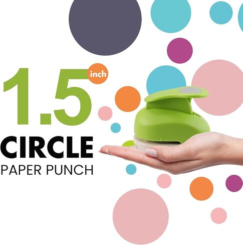 1 Inch Circle Punch, Lever Action Circle Punches for Paper Crafts, 25mm Circle Hole Punch for Scrapbooking, Card Making, DIY Photo Albums, Gift Tags, Homemade Confetti in Kuwait