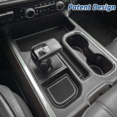 TOPINSTALL Console Liners Compatible with 2023-2025 Chevy Silverado/GMC Sierra 1500 & 2022 Refreshed 1500 Models, 6PCS Non-Slip Cup Holder Mats, Premium Custom Red-Full Console w/Bucket Seats ONLY in Saudi Arabia