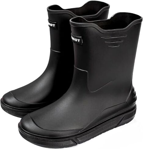 جيسي أحذية المطر للرجال منتصف الساق أحذية المطر البلاستيكية للماء الأحذية المطاطية الطين التمهيد أحذية قصيرة حديقة الأحذية للصيد في الهواء الطلق المشي لمسافات طويلة التخييم العمل in Kuwait