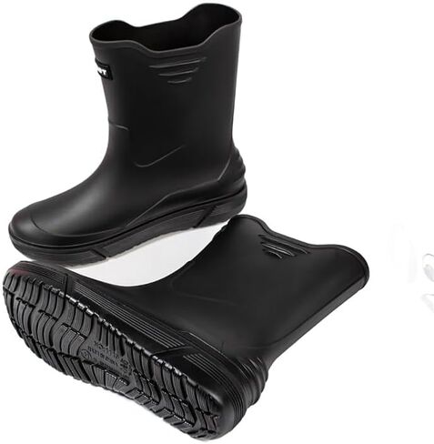 جيسي أحذية المطر للرجال منتصف الساق أحذية المطر البلاستيكية للماء الأحذية المطاطية الطين التمهيد أحذية قصيرة حديقة الأحذية للصيد في الهواء الطلق المشي لمسافات طويلة التخييم العمل in Kuwait