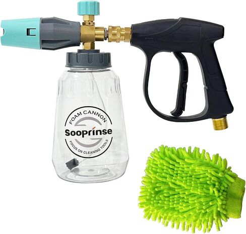 Sooprinse Foam Cannon, Adjustable Snow Foam Lance Transparent Body, Professional Car Foam Blaster with 1/4 Inch Quick Connector, 4000 PSI, 1L in Saudi Arabia