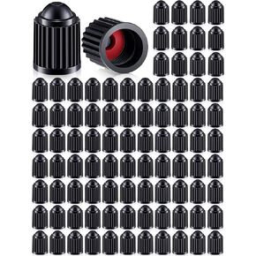 Nuanchu 500 Pack Valve Stem Caps Tire Caps Plastic Black Valve Tire Covers Tyre Valve Dust Caps for Cars, SUVs, Bike, Bicycle, Trucks, Motorcycles, Dust Proof, with O Rubber Ring