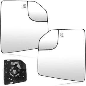 Youxmoto For Ford F150 2015-2020 زجاج مرآة ساخن للركاب على الجانب الأيمن، متوافق مع Ford F-150 2015 2016 2017 2018 2019 2020 زجاج مرآة محدبة الرؤية الجانبية، استبدل FL3Z17K707A