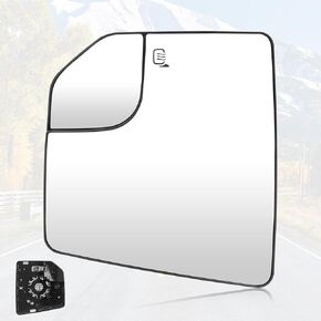 Youxmoto For Ford F150 2015-2020 Passenger Right Side Heated Mirror Glass, Compatible with Ford F-150 2015 2016 2017 2018 2019 2020 Side View Convex Mirror Glass, Replace FL3Z17K707A