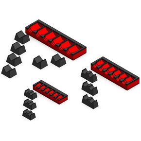 MagAttach Socket Extension Organizers (3 Piece Set, White/Black)