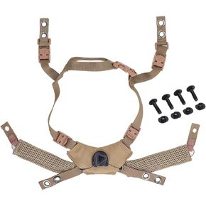 Jiawu Helmet Chin Strap, Adjustable Tactical Helmet Dial Suspension System Chin Strap for Fast, MICH, Wendy, Universal Comfort Helmet Accessory Replacement with Bolts and Screws