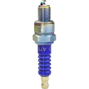 Amavoler Motorcycle A7TC Spark Plug Blue Aftermarket Replacement Parts Fit for 50cc 70cc 90cc 110cc 125cc 140cc 150cc Pit Dirt Bike Motorcycle ATV Quad Scooter Moped Buggy Go Karts. (1 Pc)
