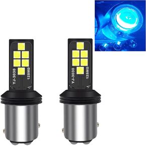 SOCAL-LED LIGHTING 1156 BA15s Purple LED Turn Signal Bulb Advanced 3030 SMD Bright Colorful DRL Brake Lamp Parking Tail Light, Pack of 2