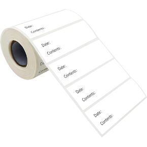 500 Freezer Refrigerator Food Labels Reminder Water Oil Resistant in Roll with Perforation Line,Removable Adhesive