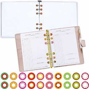 3000 Pack Hole Reinforcement Stickers, 10 Watercolor Designs Paper Hole Protectors Self-Adhesive Hole Punch Reinforcement Circle Labels for Loose-Leaf Paper Sheets (Outer 0.5", Inner 0.25")