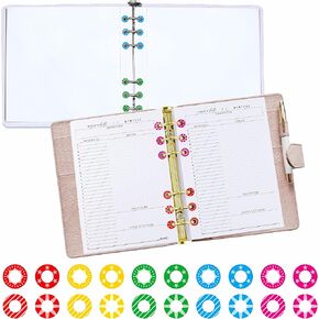 3000 Pack Hole Reinforcement Stickers, 10 Watercolor Designs Paper Hole Protectors Self-Adhesive Hole Punch Reinforcement Circle Labels for Loose-Leaf Paper Sheets (Outer 0.5", Inner 0.25")