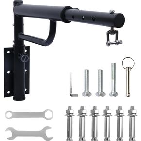 حامل حقيبة شديدة التحمل - حامل كيس رمل مثبت على الحائط قابل للتعديل، حامل كيس ملاكمة شديد التحمل يدور 180 درجة، حامل كيس ملاكمة للمنزل أو صالة الألعاب الرياضية أو النادي، سعة وزن 400 رطل in Kuwait