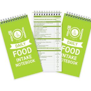 Mooliwe 3 Pack Daily Food Journal 70 Sheets / 140 Pages Food Journals For Tracking Meals 4'' x 8'' Food Diary Journal For Weight Loss Calorie Tracker Food Diary Journal Weight Cookbook 2024