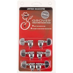 Grover 102-18C Rotomatic 18:1 3 per Side Tuners, Chrome