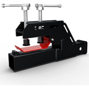 2024 New Upgraded Tractor Clamp on Trailer Hitch Receiver, Tractor Bucket Hitch Non-Slip 2" Ball Mount Adapter for Tractor Bucket Kubota Deere Bobcat, Bucket Trailer Hitch Attachment (Black)