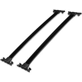 DNA MOTORING PT-ZTL-8071 Pair OE Style Aluminum Car Roof Rail Cross Bars Cargo Carrier, Black