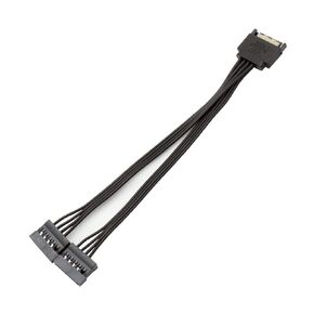 YiKaiEn 15 دبوس SATA كابل تمديد الطاقة SATA ذكر إلى أنثى موسع مهائي كابلات لمحرك الأقراص الصلبة HDD 12.6 بوصة 32 سنتيمتر