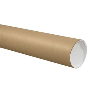 Tape Logic TLP3042KHD Heavy-Duty Mailing Tubes with Caps, 3" x 42", Kraft (Pack of 24)