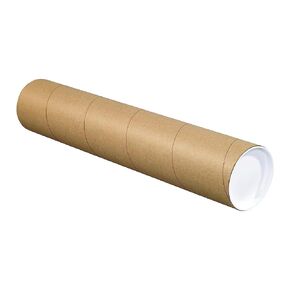 Partners Brand PP3015W Mailing Tubes with Caps, 3" x 15", White (Pack of 24)