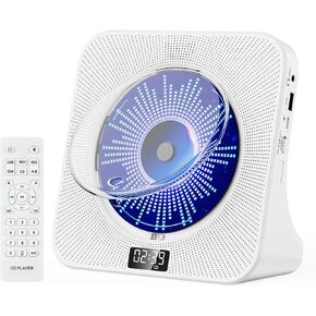 Gueray CD Player Bluetooth Desktop CD Players for Home with Dual Bluetooth & Large LCD Screen Display Front CD Player with Speakers & Timer CD Boombox FM Radio USB Type-C