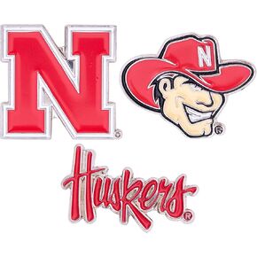 University of Nebraska Lapel Pins 3 Pack Huskers GBR NU Huskers Logo Enamel Made of Metal (Pin Set) in Saudi Arabia