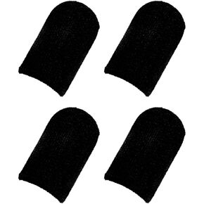 MECCANIXITY Finger Sleeves for Gaming, Touch Screen Finger Thumb Cover Sleeve, Carbon Fiber Anti-Sweat Breathable Black for Mobile Gaming Pack of 4