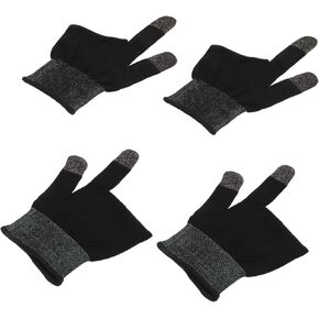Healeved 2pcs Gloves Touch Screen Gloves Mittens for Men Touch Screen Gloves for Men Carbon Fiber Black Game Playing Gloves Game Gloves for Home Two-finger Gloves Cell Phone Man