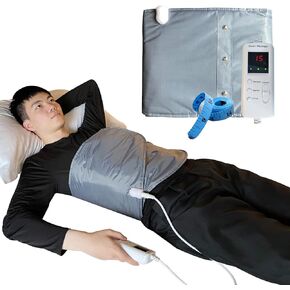 Sauna Belt Hot Compress Vibration Massage Fast Heating Belt for Waist and Abdominal Body Shape Waist Curve (Wide Updated Version)