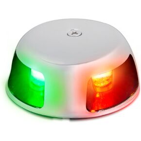 Young Marine Deck Mount, Stainless Steel, Bi-Color Bow Light Red and Green LED for Boat Pontoon Yacht Skeeter