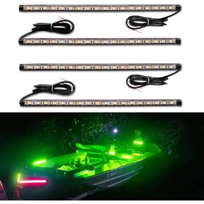 Botepon Boat Lights For Night Fishing, Marine Led Strip Lights, Boat Deck Lights, Boat Flood Lights, Boat Spreader Lights, Boat Courtesy Lights For Pontoon Boat Bas Boat Kayak Blue