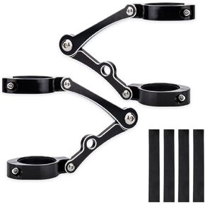 Universal Motorcycle Headlight Mounting Bracket Black 39-41mm Fork Tubes CNC Aluminum Head Lamp Holder Mount Clamps Compatible with Harley Chopper Bobber Cafe Racer(Black CNC, 39-41mm)