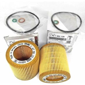 11-42-7-953-129 Set Oil-Filter Element for BMW F22 F23 F30 F34 228i 320i 328i 428i 428i Gran Coupe 528i X1 X3 Z4 Premium Quality - 2 Pack