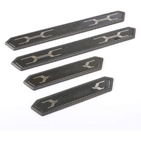 XITER 4PCS for Toyota RAV4 2019-2024 Carbon Fiber Car Door Sill Scuff Plate Guard Sills Door Entry Guard Protector Trim Autoparts Accessories (Not LED)