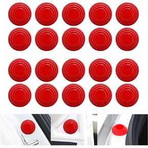 20 PCS Car Door Anti-Shock Gasket, Door Side Anti-Collision Protection Sticker, Acoustic Cushioning Muffler Mat, Car Universal Shock Absorbing Cushion (Black)