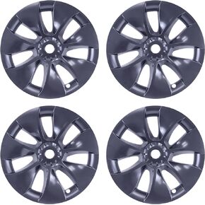 Mayde 19-Inch Hub Caps fits 2020-2022 Tesla Model Y, Replacement Wheel Covers (Set of 4, Matte Black)
