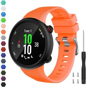 Watbro Compatible with Garmin Forerunner 45S band, Soft Silicone Sport Replacement Watch Band, Fitness Strap Bracelet Wristband for Garmin Forerunner 45S Smartwatch